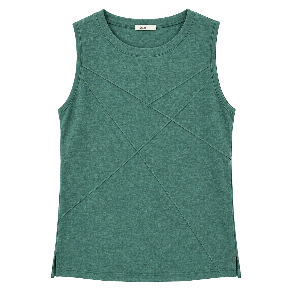 WIHOLL Women's Sleeveless Summer Crewneck Loose Fit UK 1