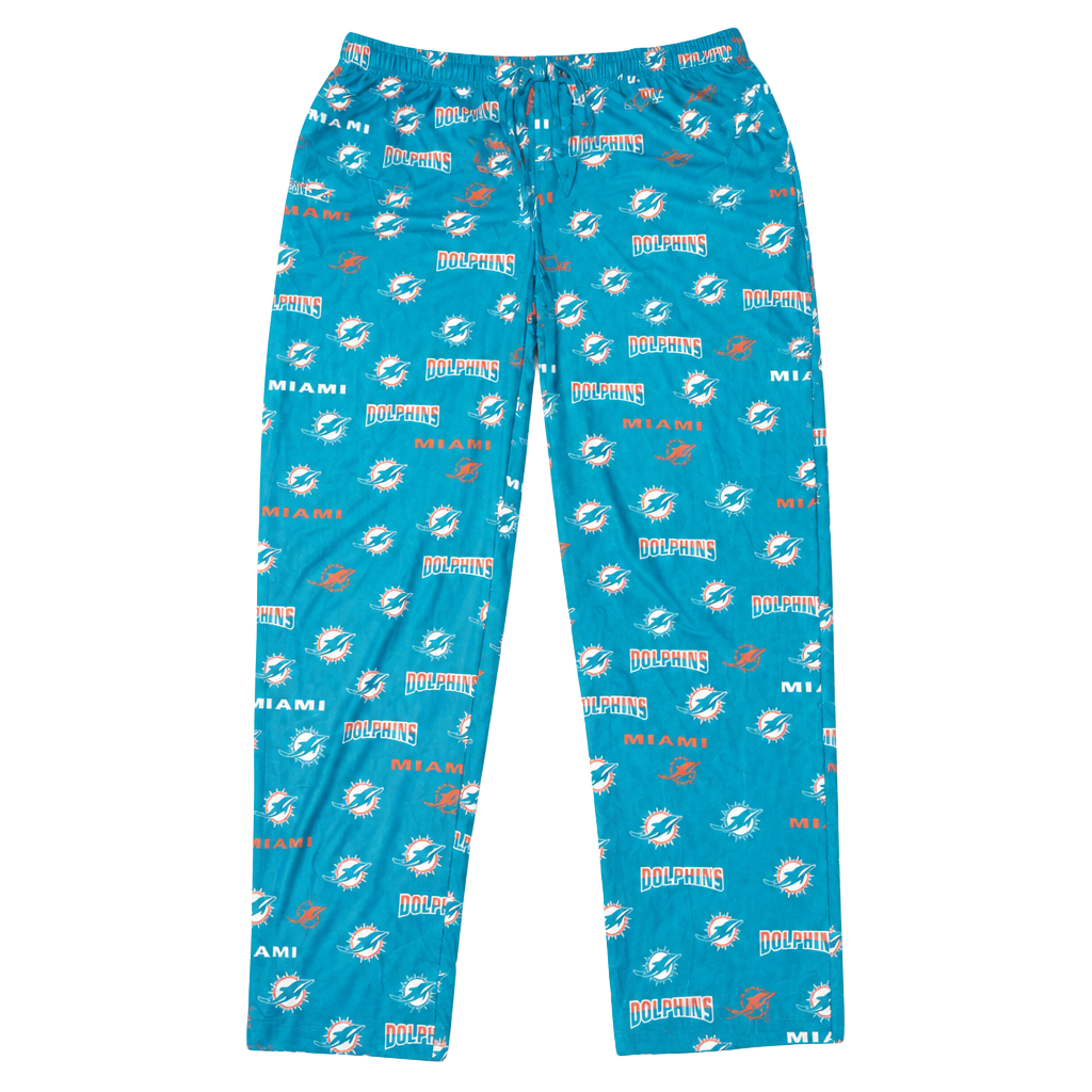 NFL Team Apparel Miami Dolphins Allover Print Sleep Lounge Pants Medium 1