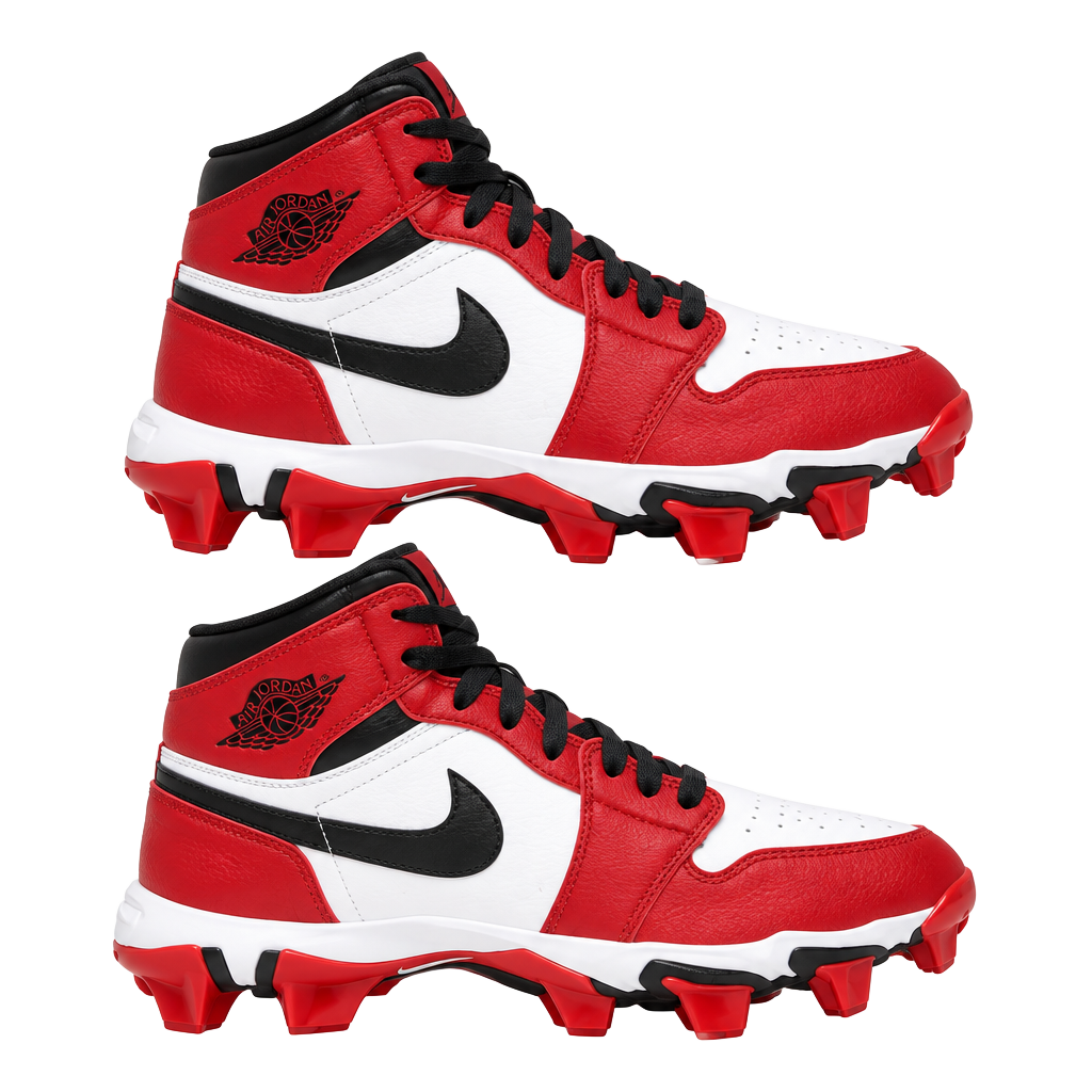 Nike Air Jordan 1 Mid TD Cleats Chicago Youth Size 6Y HF6883-106 1