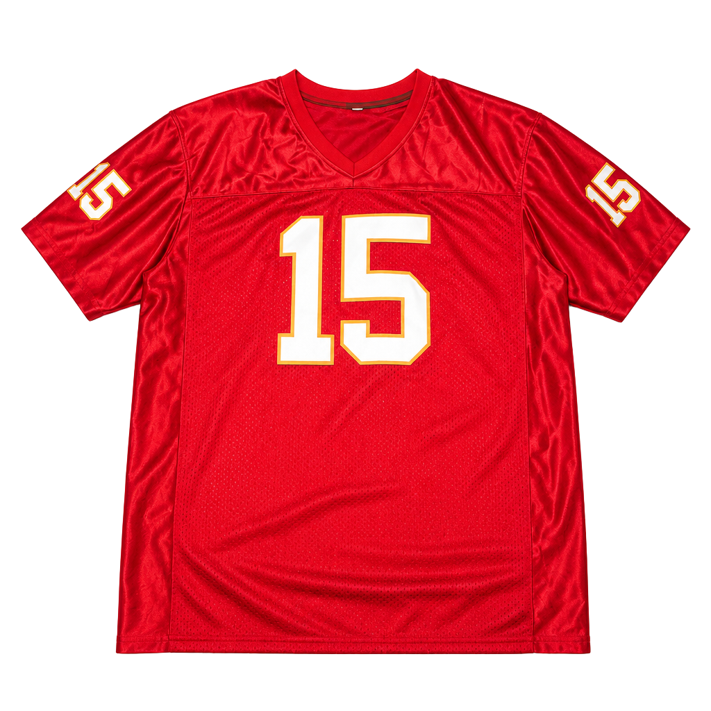 Patrick Mahomes Kansas City Chiefs #15 Red Custom Football Jersey Size Large 1