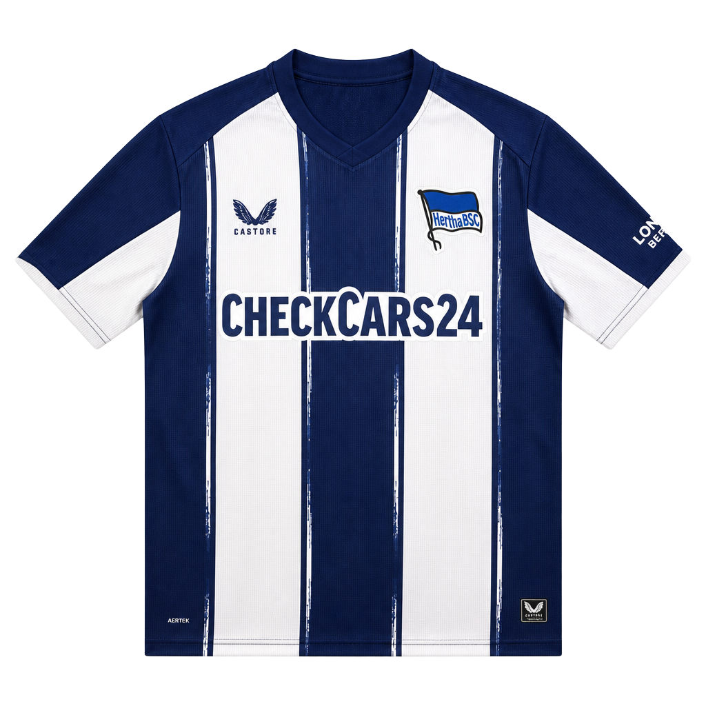 Castore Hertha BSC Home Jersey Blue White Soccer Football Shirt 1