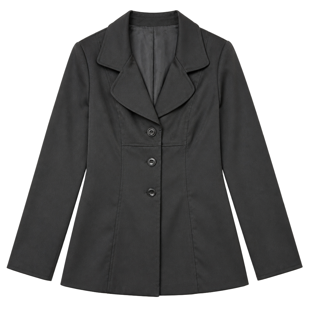 Wrapper Vintage Black Fitted Blazer Jacket Size 7/8 1