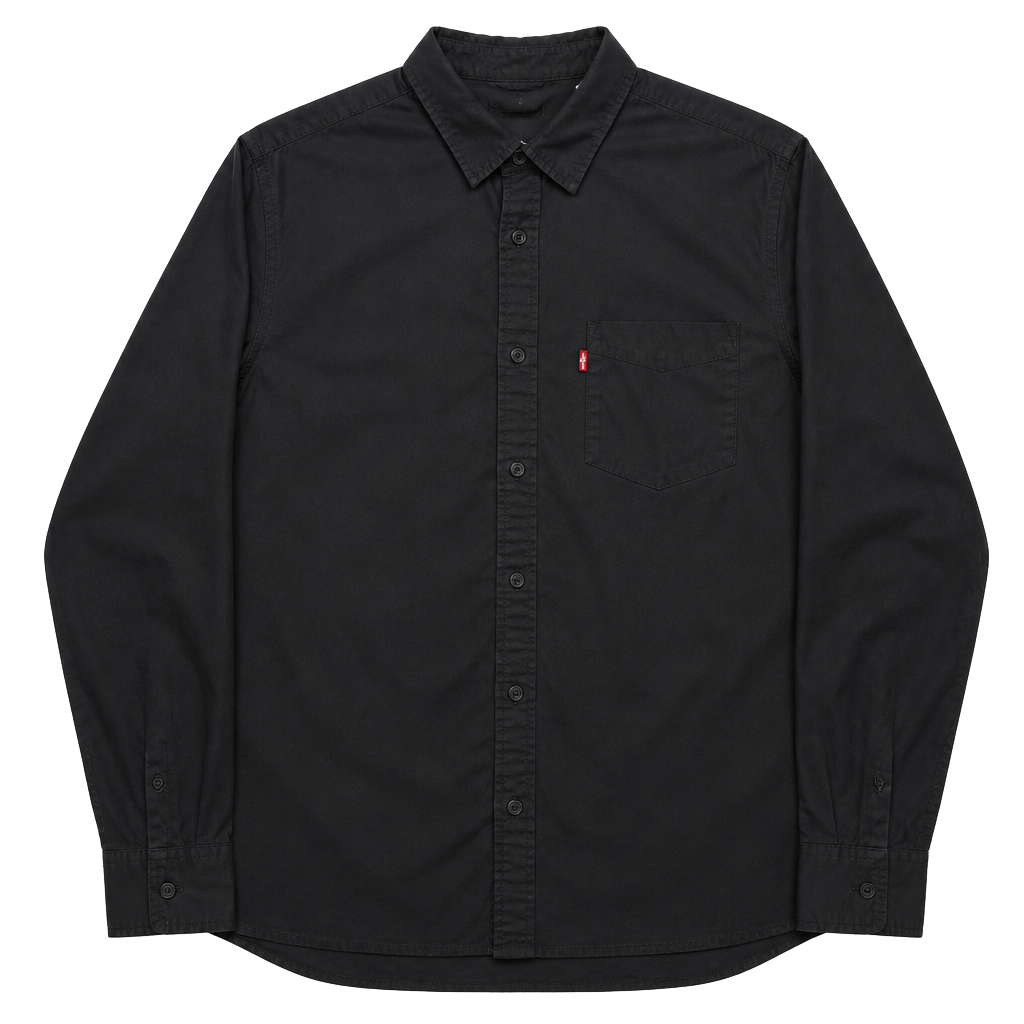 Levi's Men’s Jet Black Sunset One Pocket Standard Poplin Shirt Size XL 1