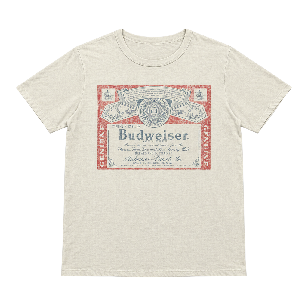 Vintage Budweiser Beer Logo Graphic T-Shirt Size S 1