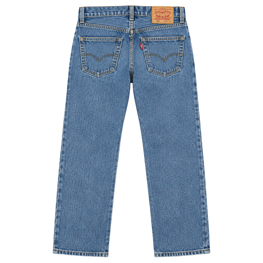 Levi's 505 Blue Denim Regular Fit Straight Leg Jeans Size 36x32 1