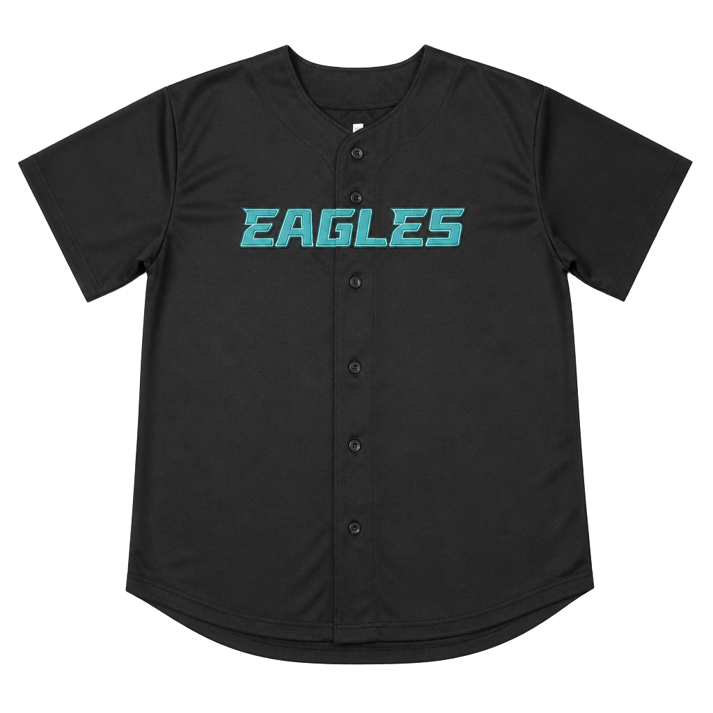 Mens Fanatics Philadelphia Eagles NFL Jalen Hurts #1 Button Up 4XL Black Jersey 1