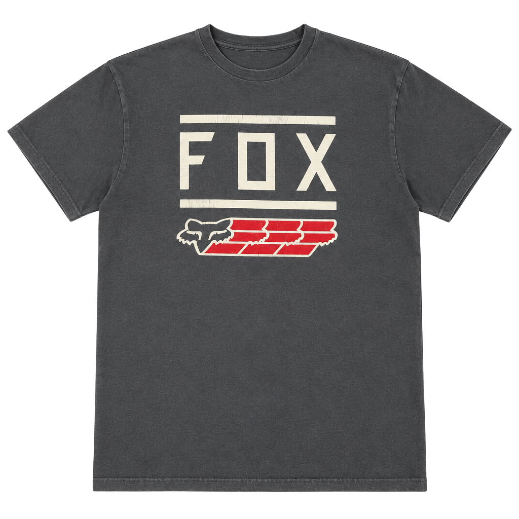 Fox Racing Midway Airline Premium T-Shirt Charcoal Grey XL 1