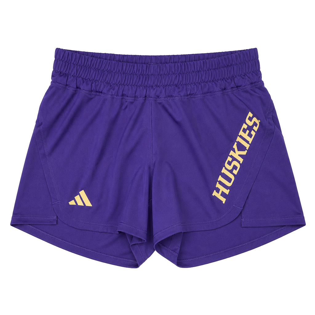 adidas Women's Washington Huskies D4T Woven 3" Shorts 1