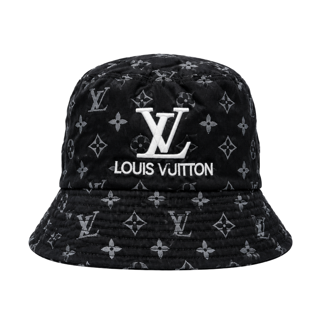 Louis Vuitton Monogram Denim Bucket Hat Black 1