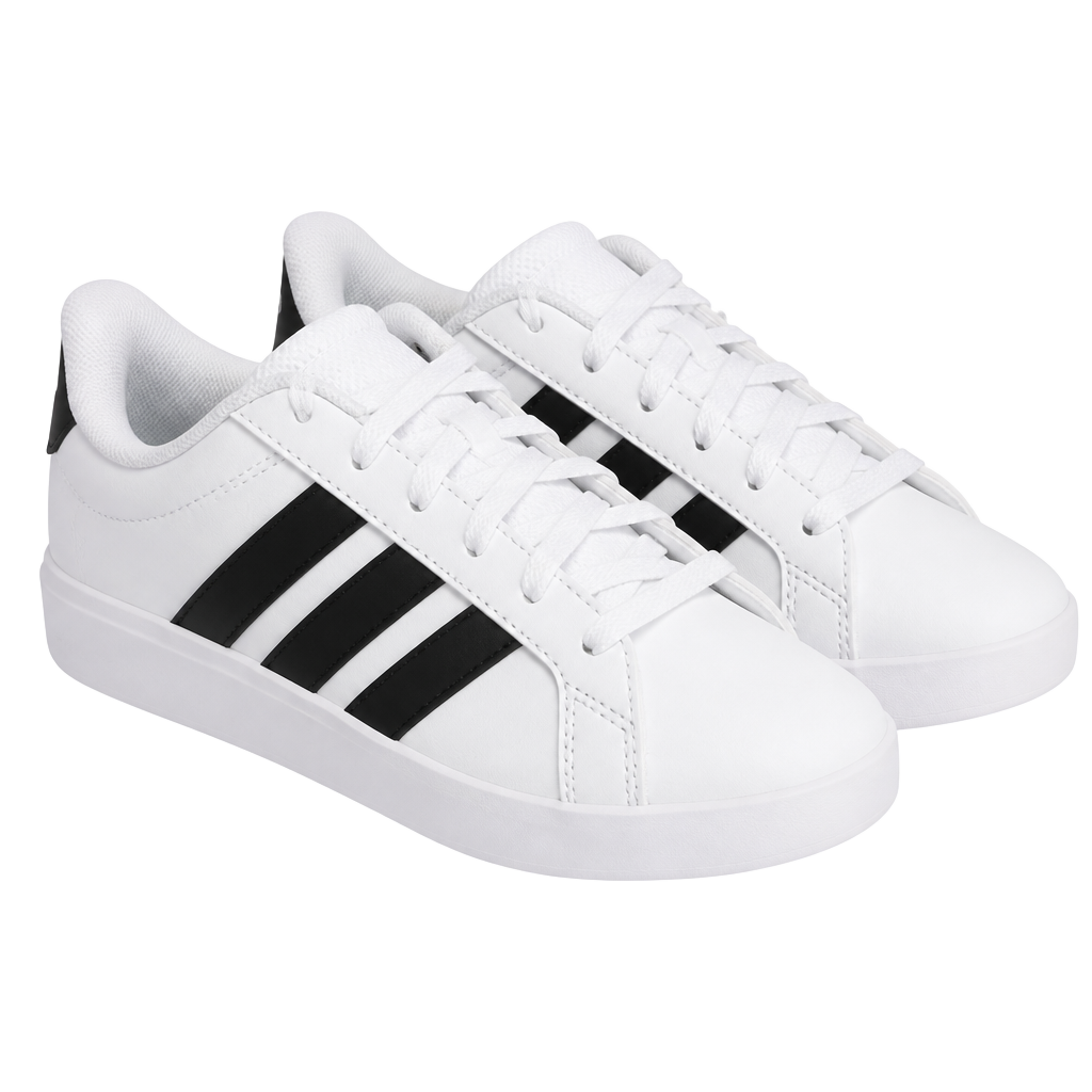 Adidas Grand Court 3.0 J White Black Sneakers 1