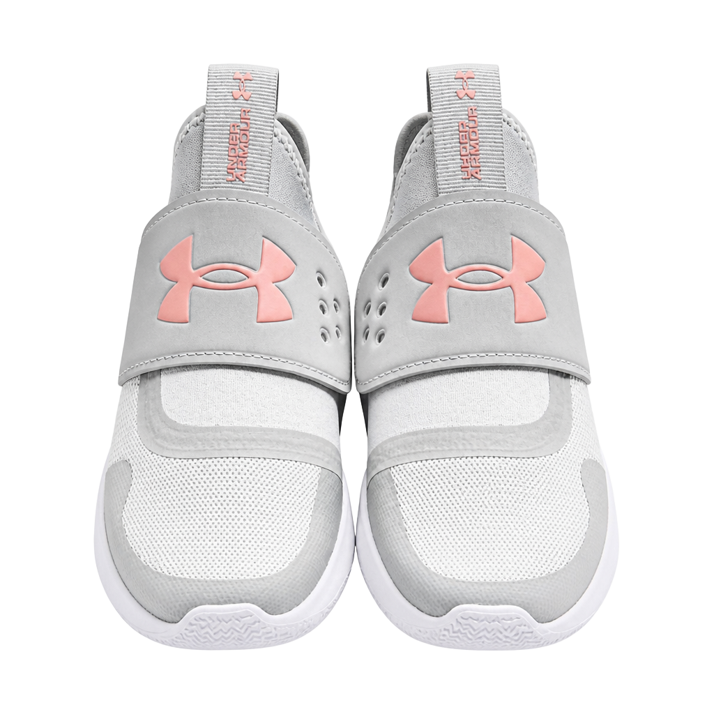 Under Armour Women's Runplay Gray/Pink Slip-On Running Shoes Size 8.5 1