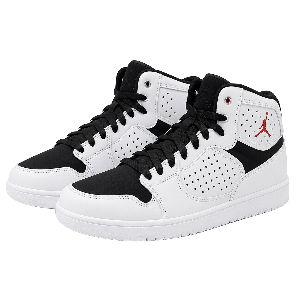 Jordan Access White Gym Red Black Men's Shoes AR3762-101 Size 9.5 1