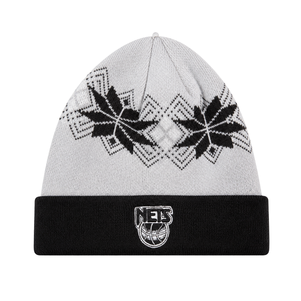New Era New Jersey Nets The Mooser Fair Isle Knit Beanie Hat 1