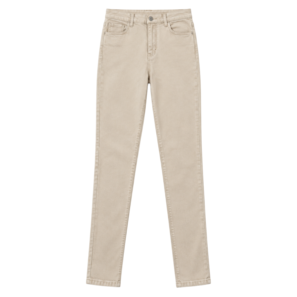 Apperloth fleece lined Skinny Pants Size S Beige High Rise 1
