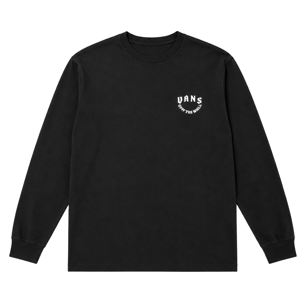 Vans Pushing Up Long Sleeve T-Shirt Size Medium Black 1