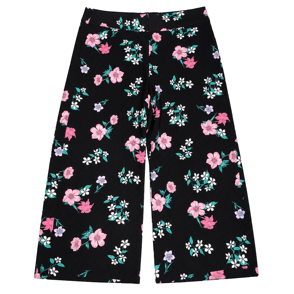 Lane Bryant The Allie Pants Size 20 Black Floral Wide Leg Stretch 1