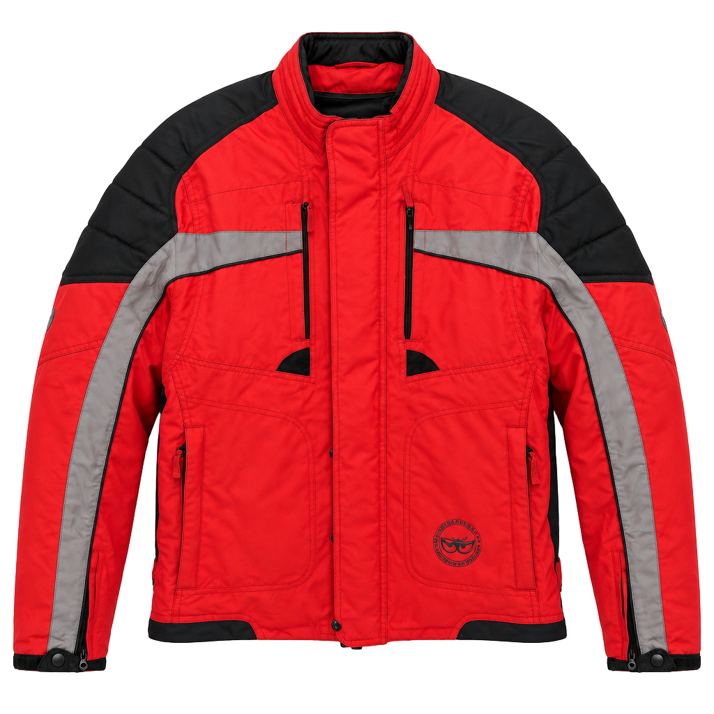 MotoGP Riding Jacket Size 2XL Red Black Motorcycle Touring Coat 1