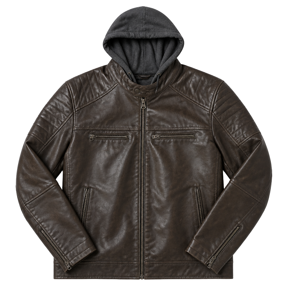 Men's Levi's® Faux-Leather Hooded Racer Jacket 1