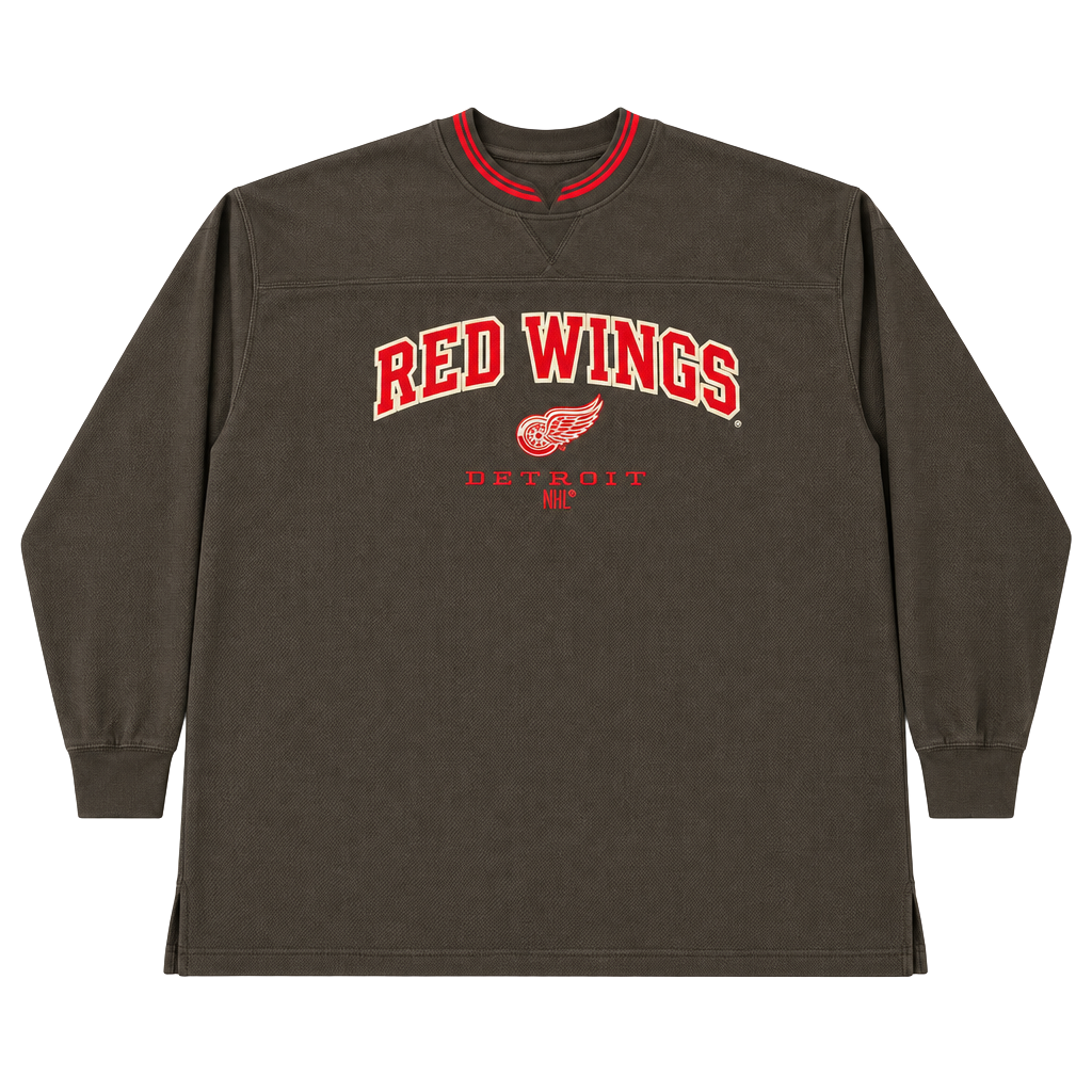 Lee Sport Detroit Red Wings Size XL Long Sleeve Shirt 1