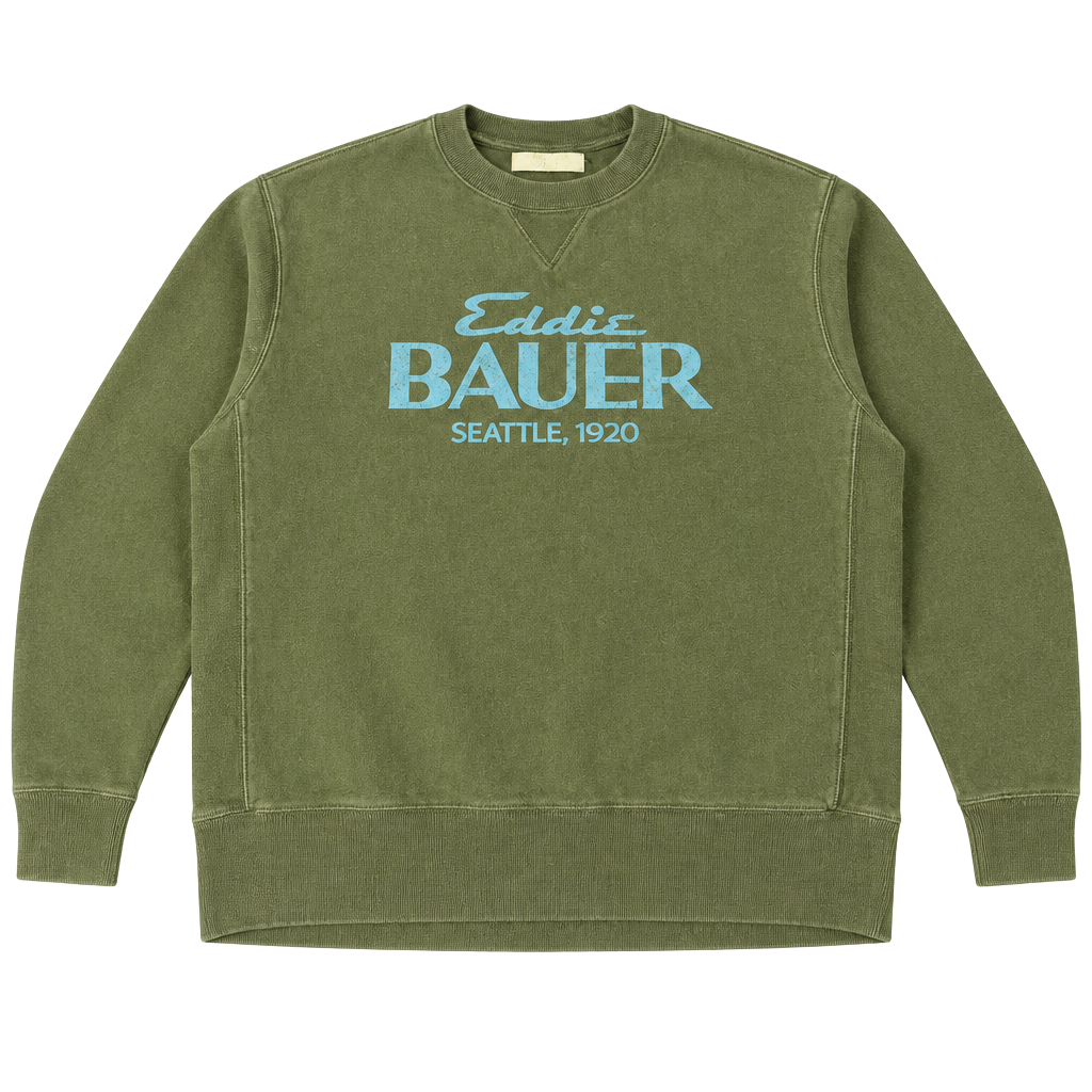 Eddie Bauer Sweatshirt Size XL Green Logo Seattle 1920 Pullover 1