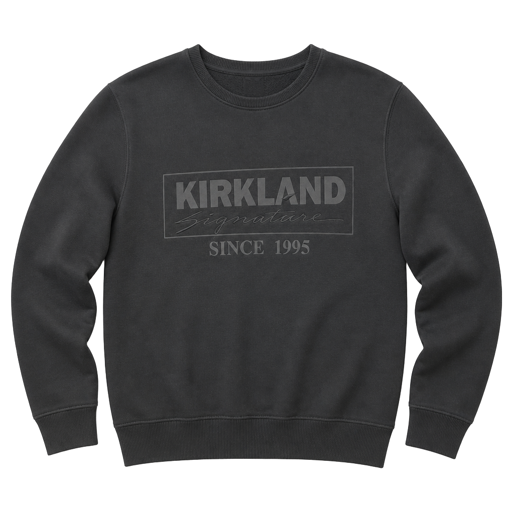 Kirkland Signature Since 1995 Black Crewneck Sweatshirt 1