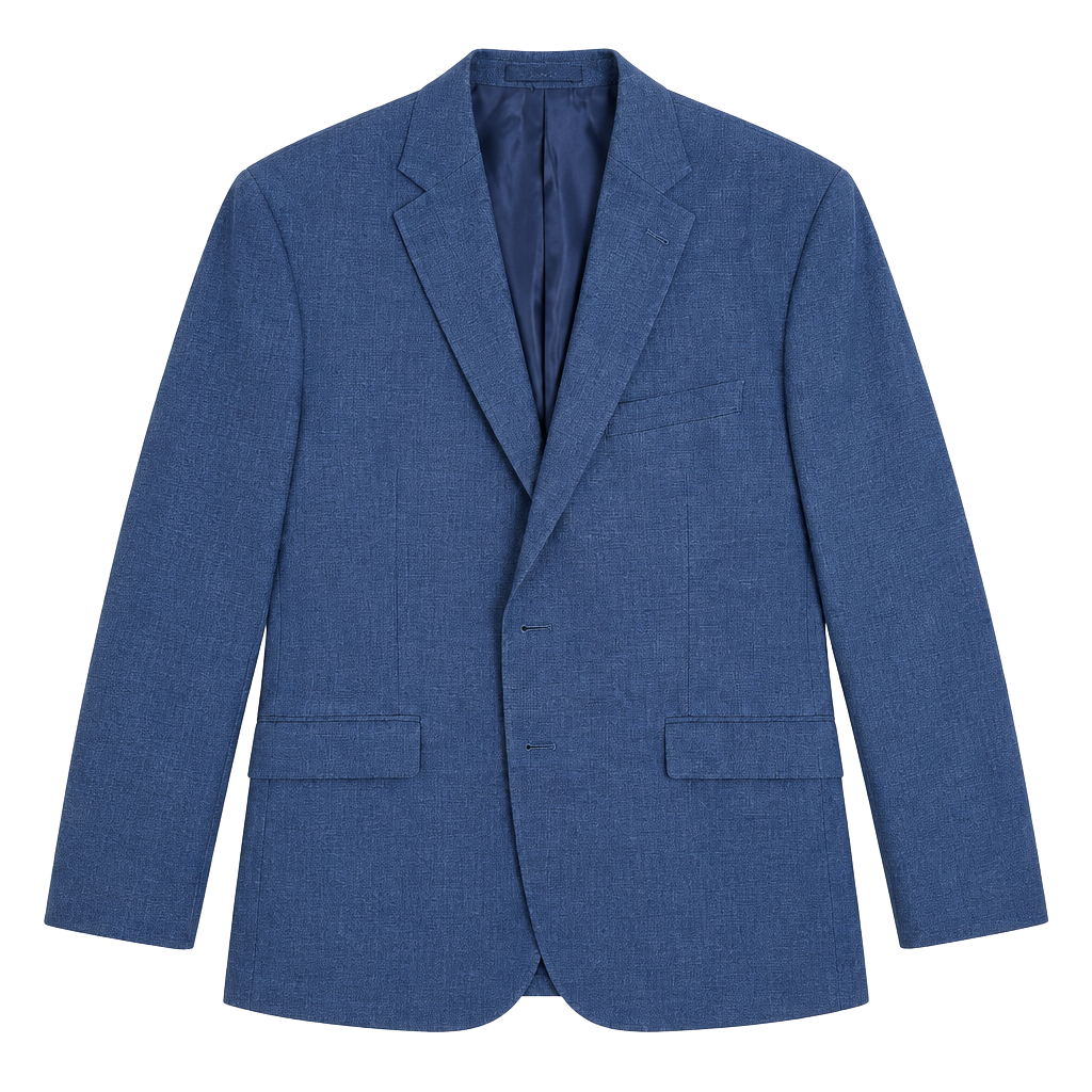 Lauren Ralph Lauren Mens Blazer Silk Wool Sport Coat Preppy Blue 44R 1