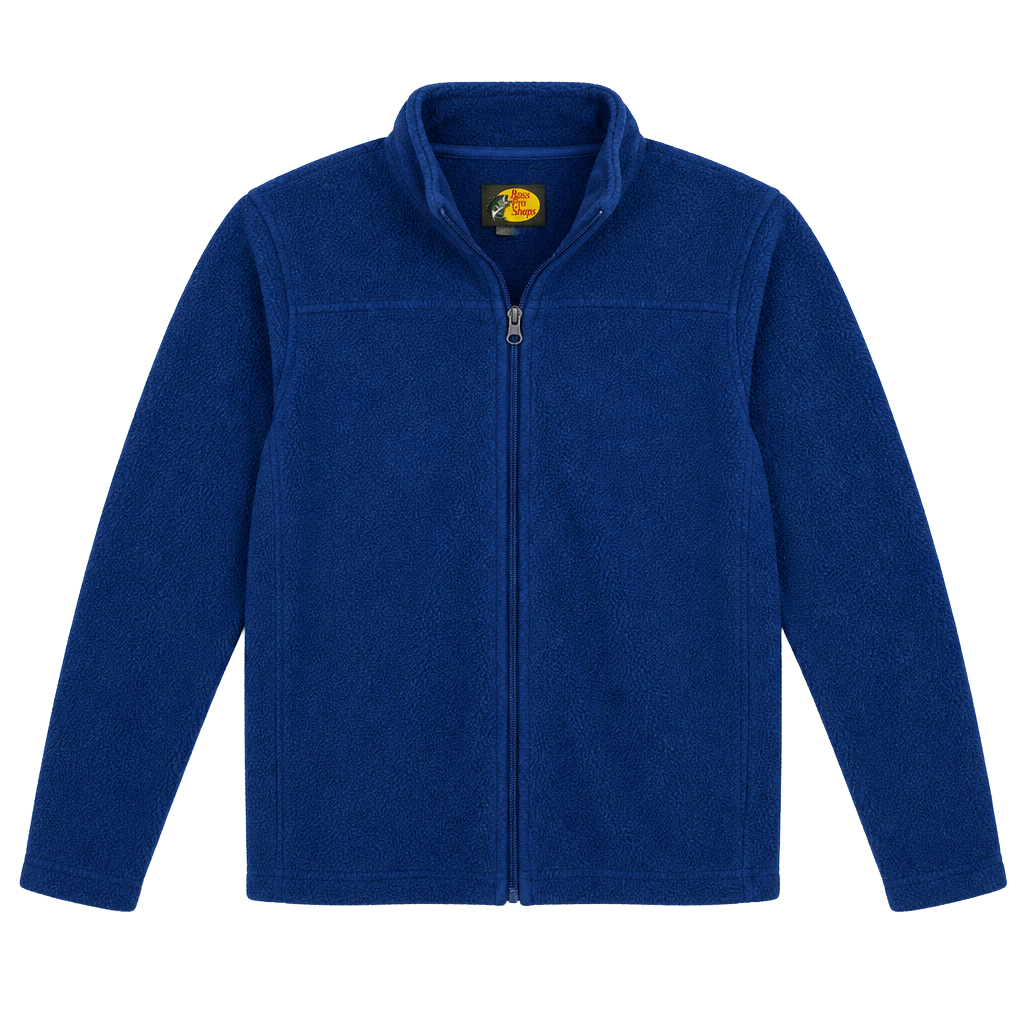 Bass Pro Shops Kids Jacket Fleece Full Zip Hunting Hiking Gorpcore Blue Large 1