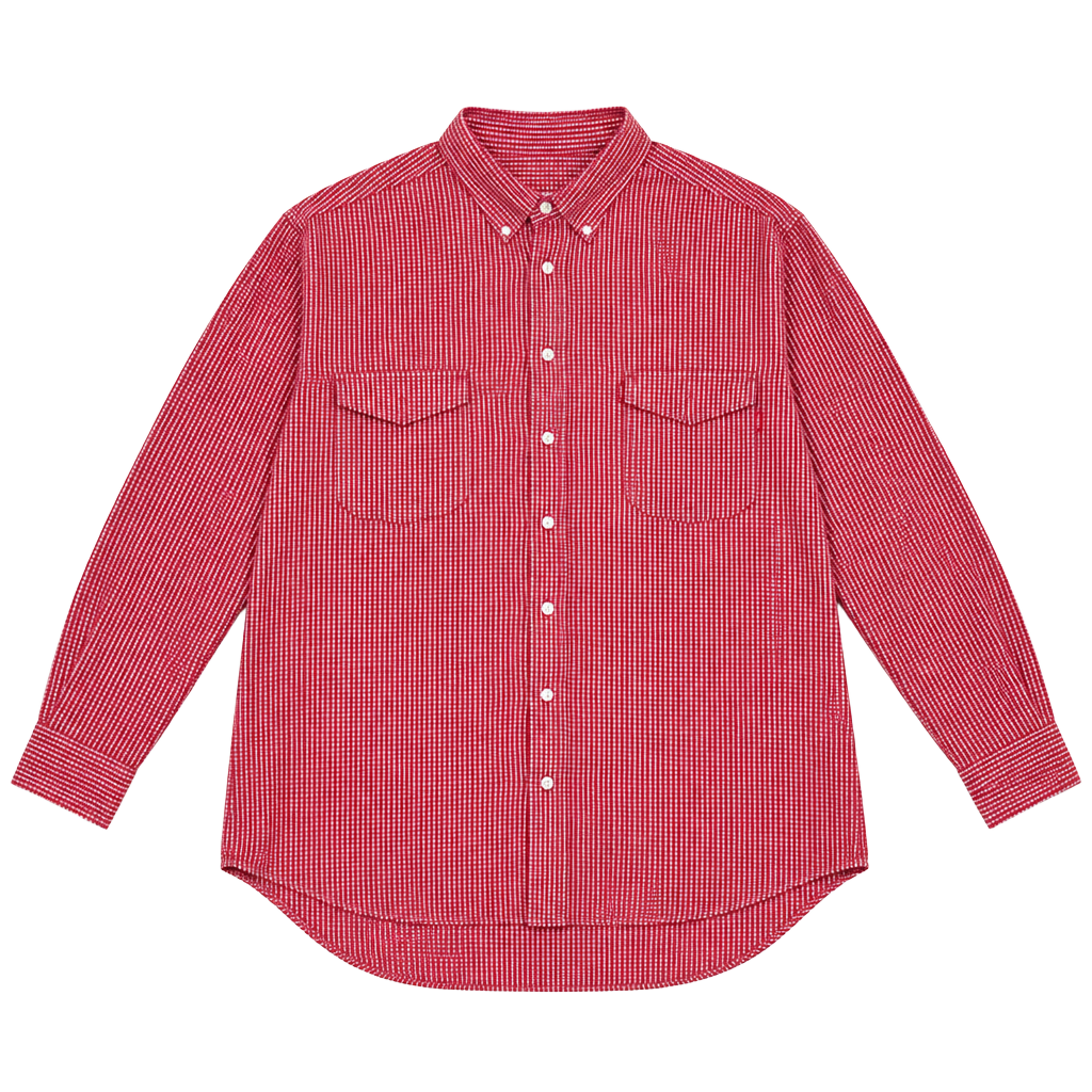 Lucchese Button Down Shirt Size XXXL Red White Check Long Sleeve 1