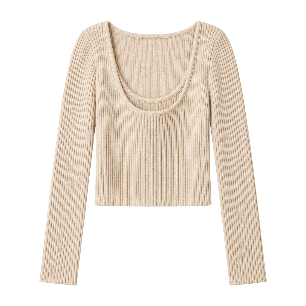 3.1 Phillip Lim Ribbed Long Sleeve Top Size M Cream 1