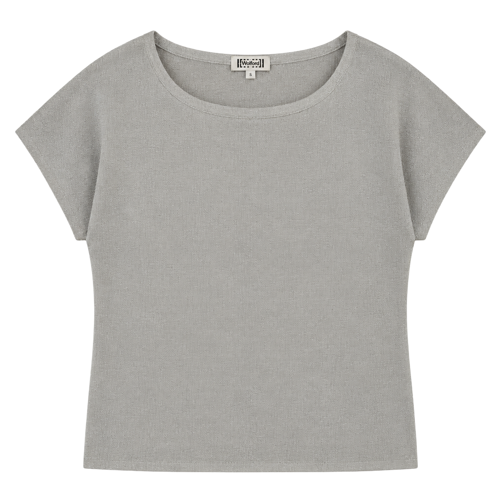 Wolford Turtleneck Bodysuit Size S Gray Cotton Long Sleeve 1