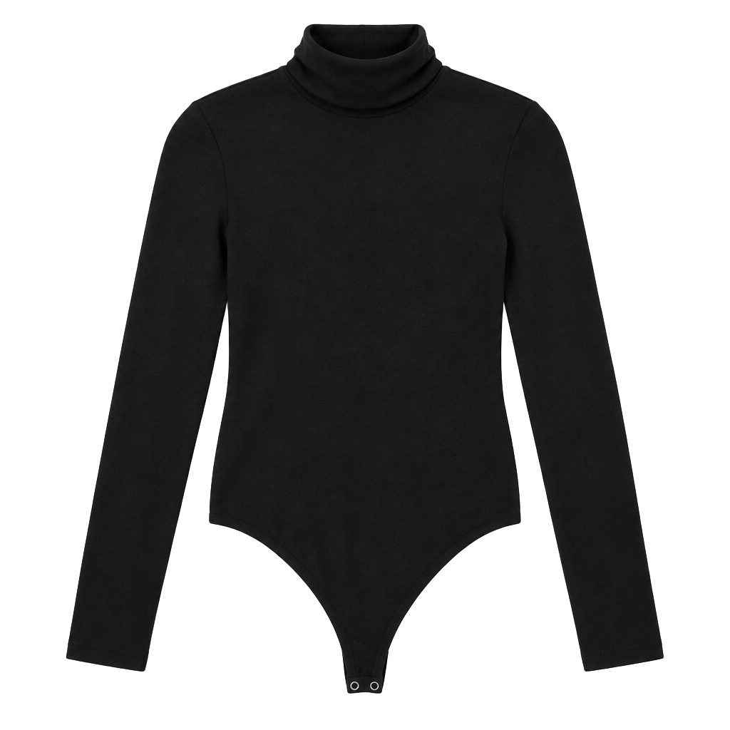 Wolford Turtleneck Bodysuit Size S Black Long Sleeve 1