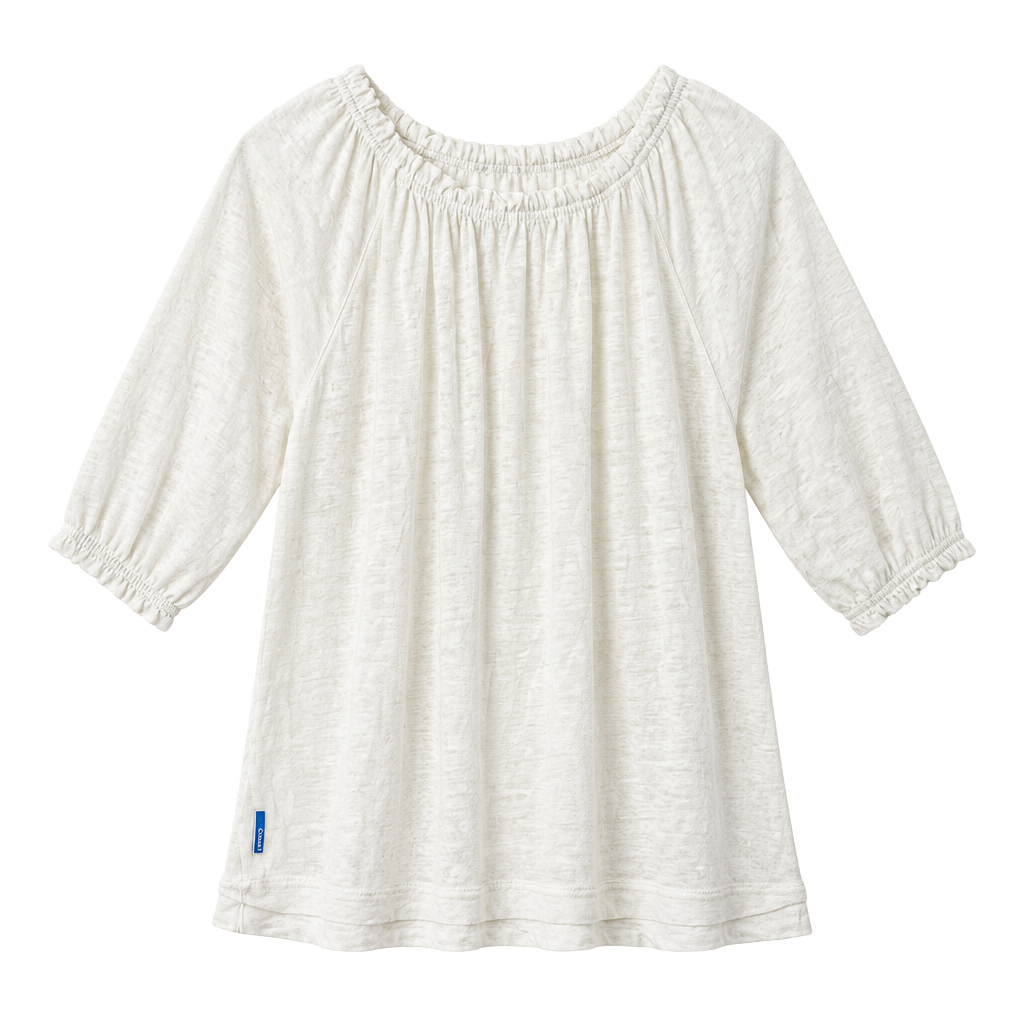 Escales Paris Blouse Size S White Linen Off-The-Shoulder Top 1
