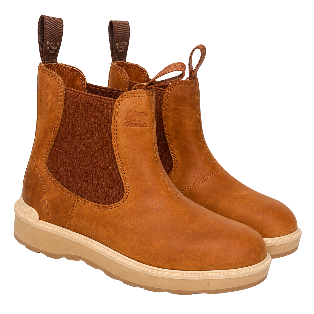 Sorel Hi-Line Chelsea Boots Women's Size 9 Brown Leather 1