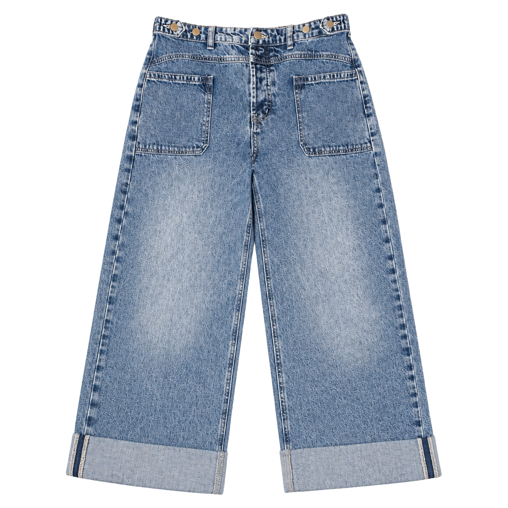Altar'd State High Rise Wide Leg Patch Pocket Jeans Size 28 1
