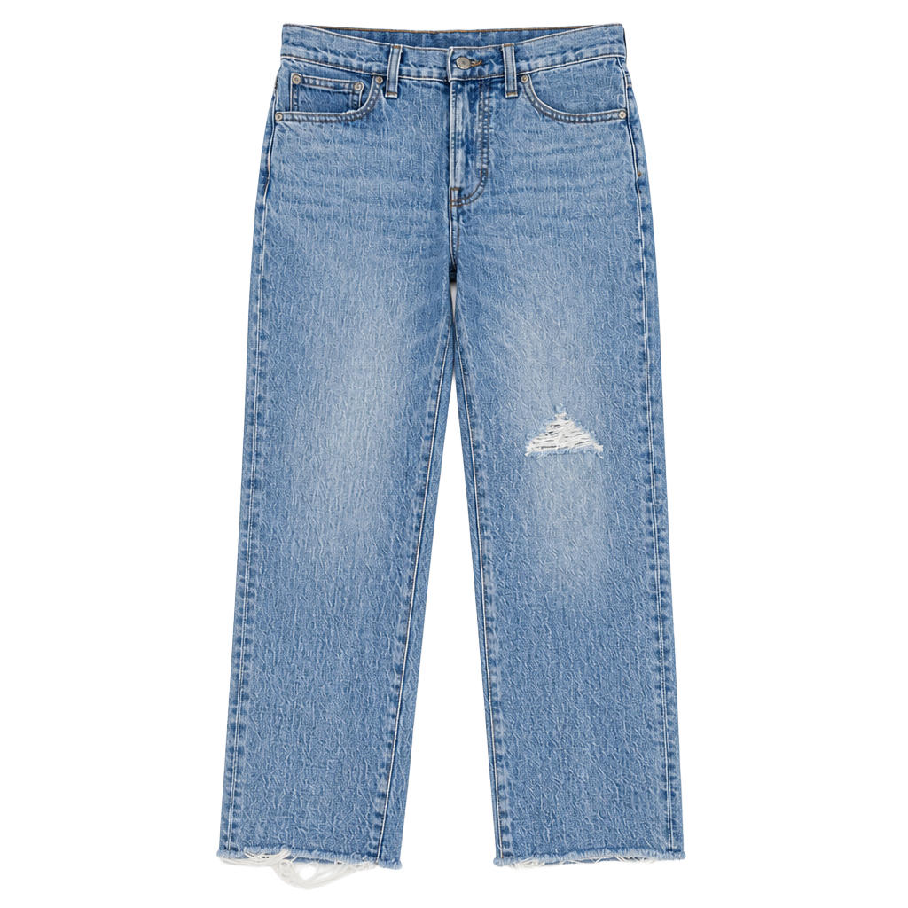 Madewell The Perfect Vintage Crop Jean Size 26 Light Wash Distressed Raw Hem 1