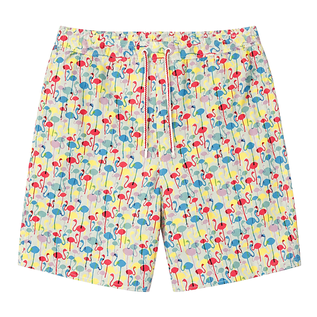 johnnie-O Flamingo Print Swim Trunks 1