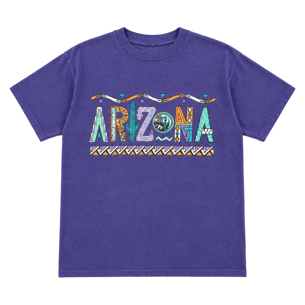 Vintage Arizona Southwestern Graphic T-Shirt Purple 1