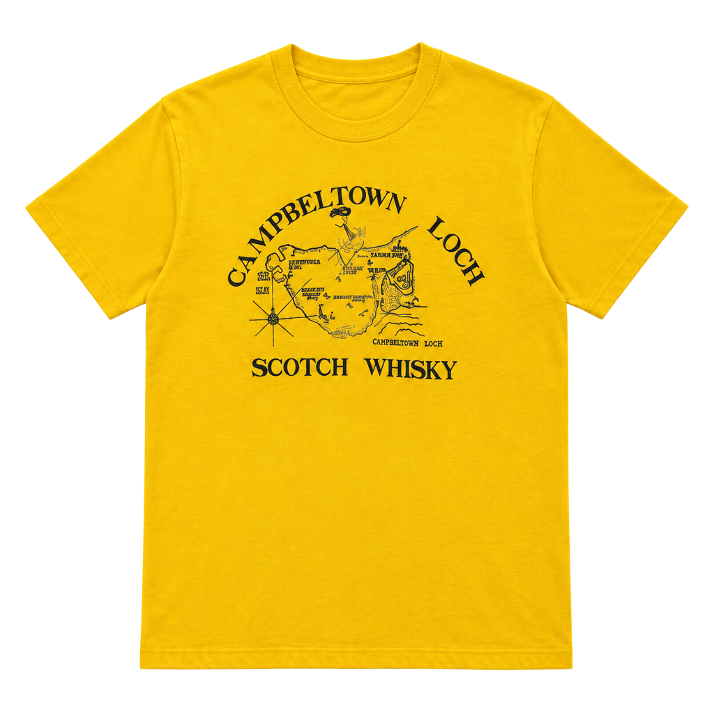 Vintage Campbeltown Loch Scotch Whisky T-Shirt Yellow 1