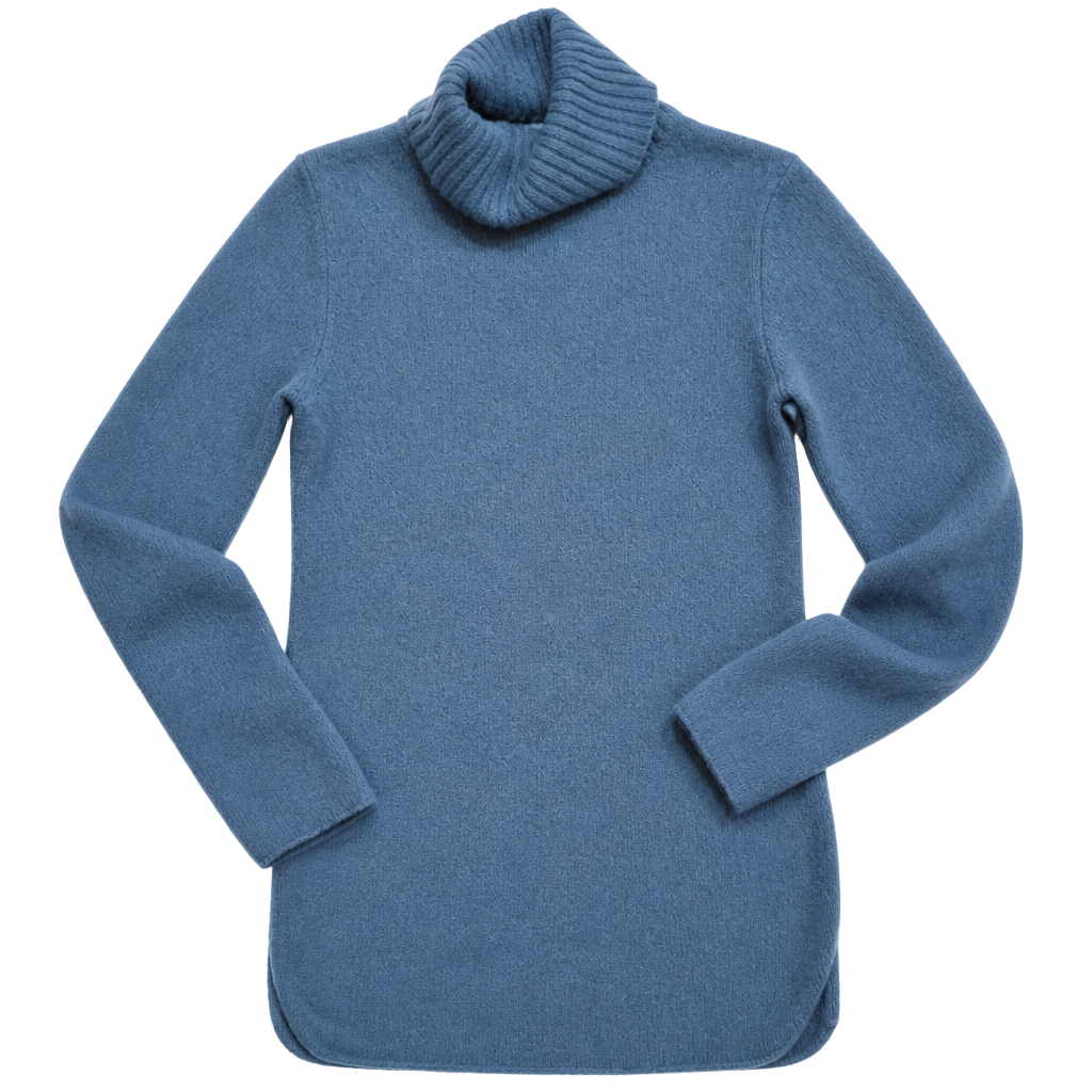 Love Rocks Teal Blue Turtleneck Long Sleeve Sweater Size Medium 1