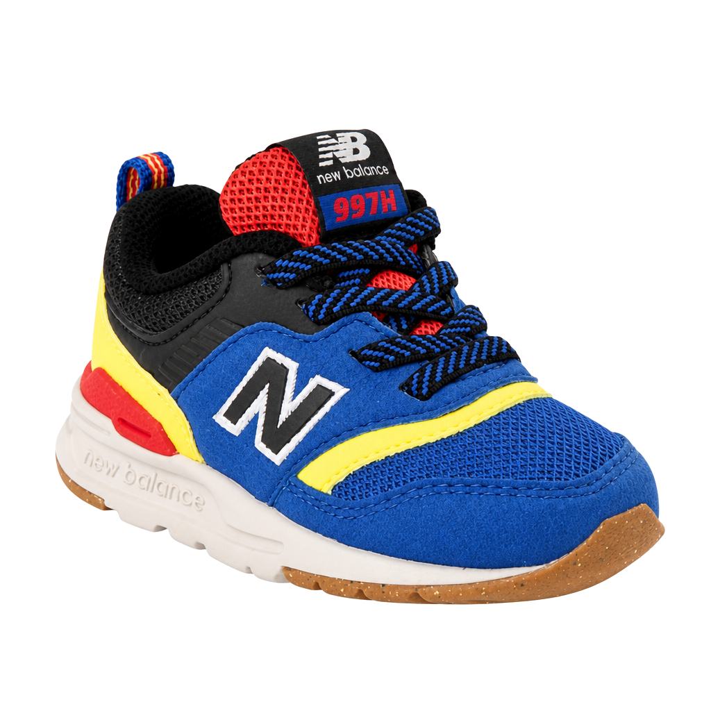 Toddler New Balance 997H Bungee Lace,NIB,3,Blue/Black/Yellow/Red 1
