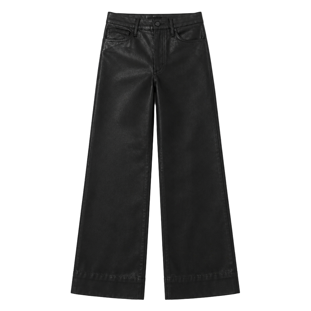 Joe's Jeans The Mia Coated High Waist Wide Leg Jeans,Size 29,Black 1