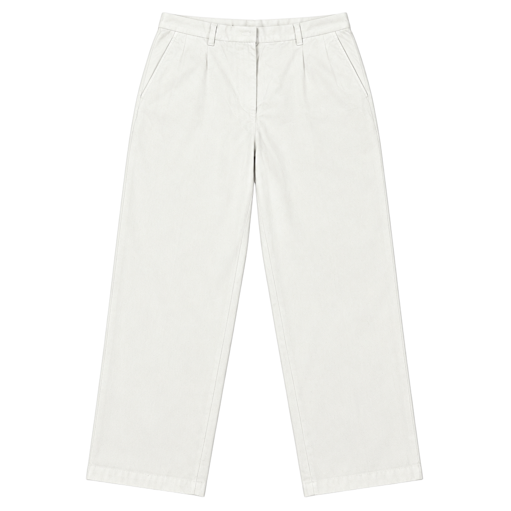 Lauren Ralph Lauren White Cotton Pleated Pants Size 14 1