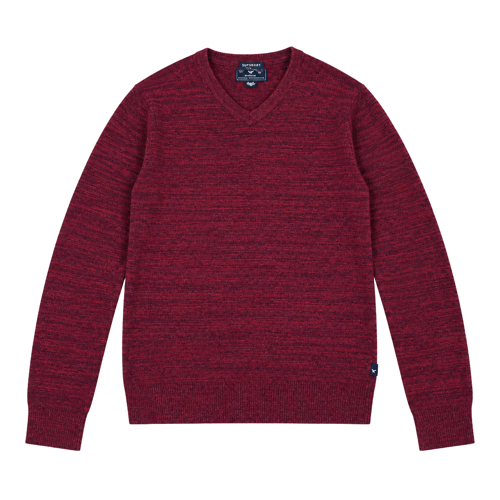 American Eagle Outfitters Sweater Red Marled Long Sleeve Pullover 1