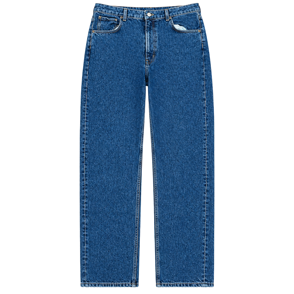H&M 90's Baggy Jeans Size US 14 Blue Denim Recycled Collection 1