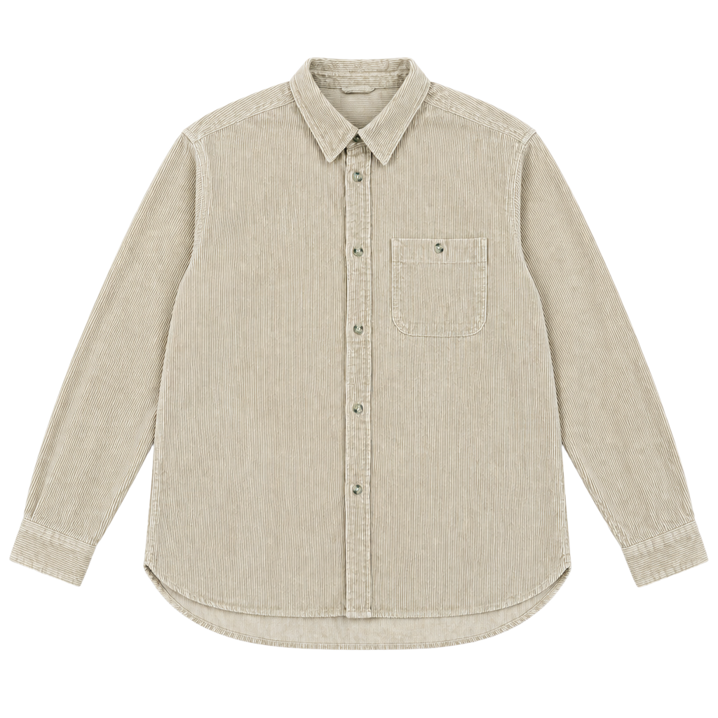 Urban Outfitters Corduroy Button-Up Shirt Size XL Khaki 1