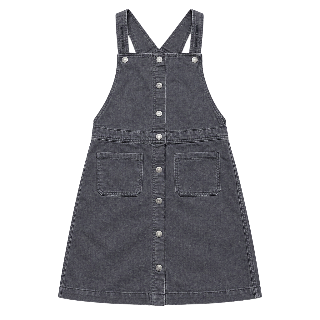 Old Navy Twill Pinafore Jumper Dress Size XL (12) Charcoal Gray 1