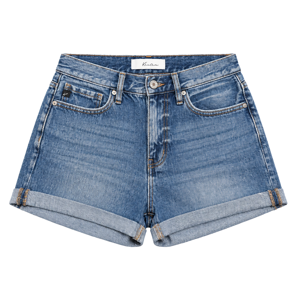 KanCan Denim Shorts Size 3/25 Blue Cuffed Denim 1