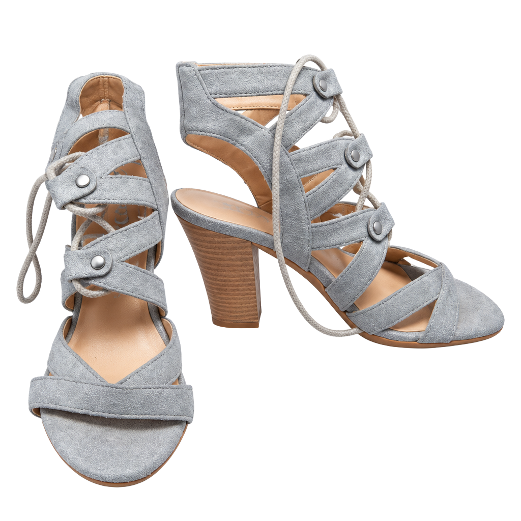 XOXO Caged Heels Suede Dress Sandals 7.5 1