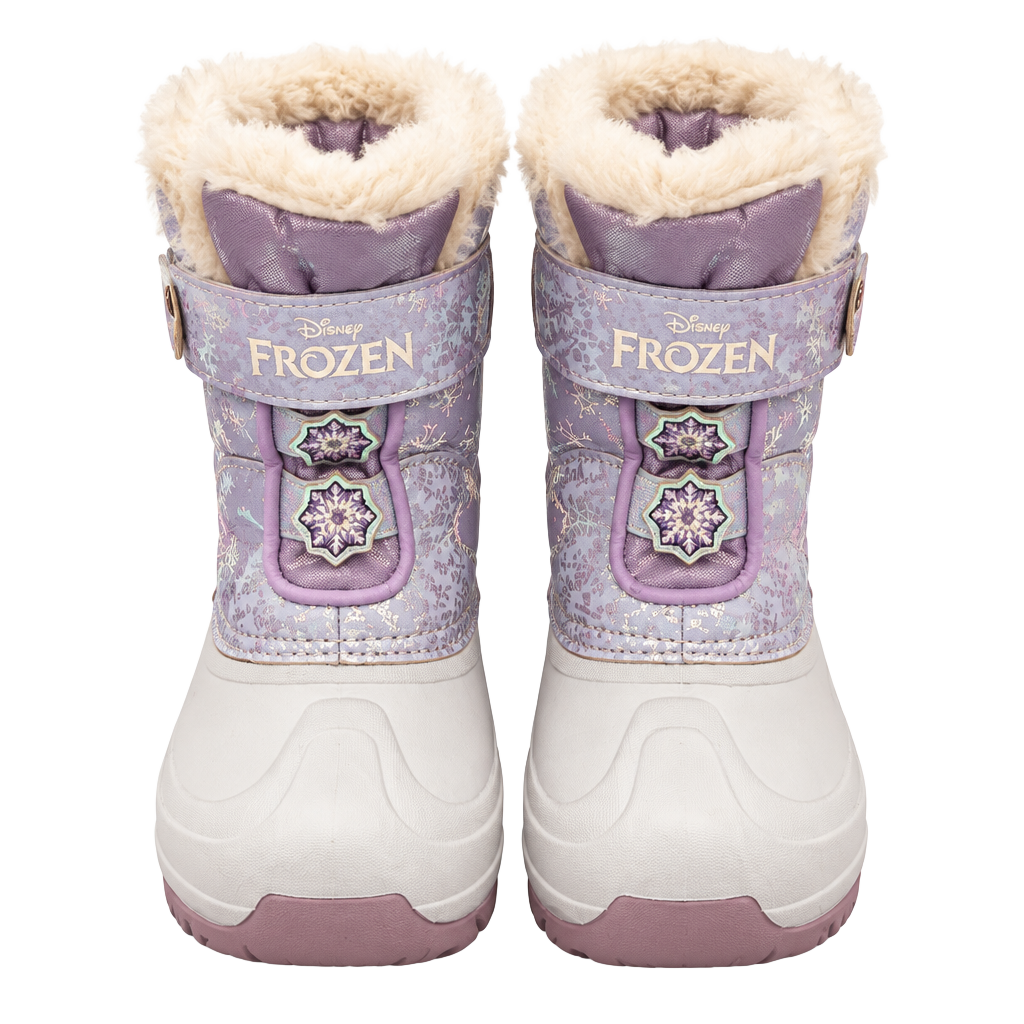 Disney Frozen Snow Boots Size 11 Purple Elsa Anna Fur Trim 1