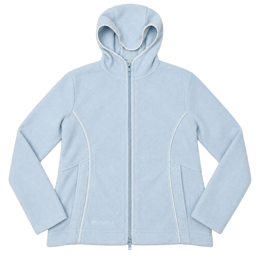 Columbia Full Zip Fleece Hoodie Light Blue 1